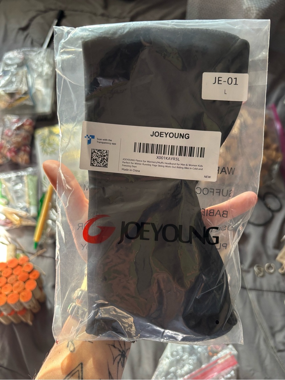 JOEYOUNG Black Headband / Ear Warmer